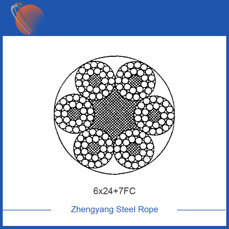 6x24+7FC galvanized ইস্পাত তারের দড়ি